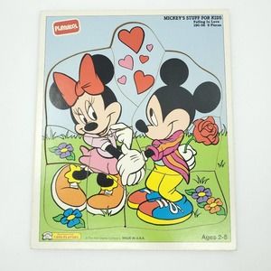 Disney Mickey Minnie Playskool Wood Puzzle 190-08